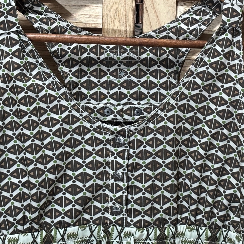 Athleta Featherweight Midi Dress 6 Tall NWOT Boho Tribal Sundress Packable - Picture 3 of 9